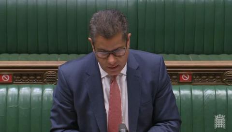 Rt Hon Alok Sharma MP speaking at the Dispatch Box in the House of Commons
