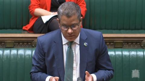 Alok Sharma MP speaking in the House of Commons