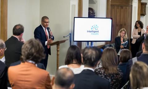 Sir Alok Sharma MP speaking at Intelligent Health’s ‘People and Places Fit for the Future’ Parliamentary reception