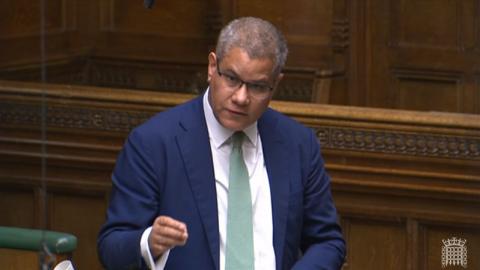 Sir Alok Sharma MP speaking in the House of Commons